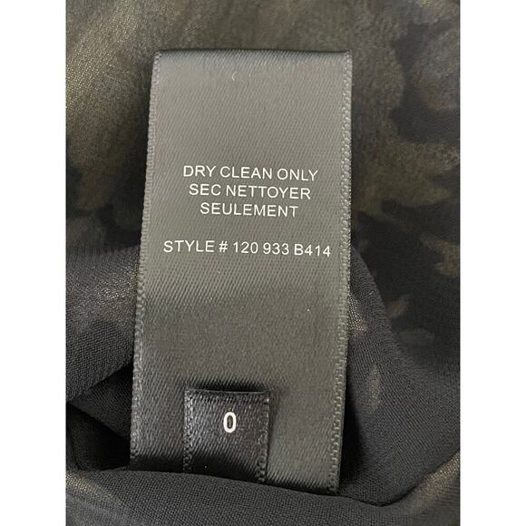 Rebecca Taylor Gold Leaf Top Black Combination Floral Size 0 Feminine Romantic - Picture 11 of 14